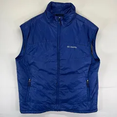 古着 コロンビア Columbia ベスト 中綿 オムニヒート 大きいサイズ フルジップ 裾ドローコード アウトドア 2XL ブルー系 メンズのサムネイル