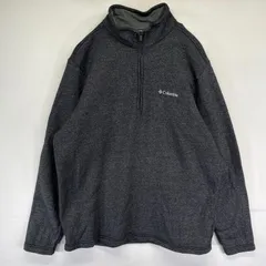 古着 コロンビア Columbia トレーナー ハーフジップ プルオーバー アウトドア ワンポイント刺繍ロゴ L  グレー系 メンズ