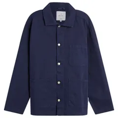 エドウィン メンズ アウター ジャケット・ブルゾン Edwin Trembley Chore Jacket Maritime Blue ブルーのサムネイル