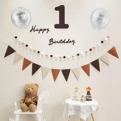 飾り 飾り 飾り 大人 誕生日 写真背景 誕生日 誕生日 子供 バースデー 飾り birthdayフェルト生地バナー、フェルト生地フラッグガーランド、 お祝い 壁に飾る用happy 高級生地 Birthday 男の子 Party 女の子 セット Decorat