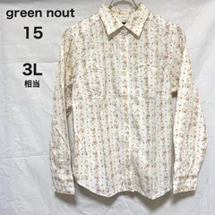 【サイズ15】 green nout グリーンノート イーストボーイ EASTBOYプロデュース 大きいサイズ 3XL相当 花柄トップス レディース サイズ15 ゆったり フラワー柄 上品 カジュアル