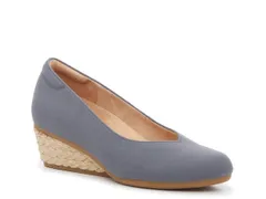 ドクター・ショール レディース シューズ パンプス Dr Scholls Be Ready Wedge Pump Blue FabricEspadrille Heel ブルーのサムネイル