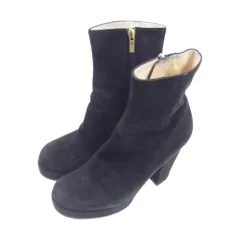 YVES SAINT LAURENT イヴサンローラン パンプス イタリア製 ヒール スエード ブーツ ブーティ ブラック系 37【中古】のサムネイル