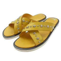 JIMMY CHOO ジミーチュウ サンダル イタリア製 スリーパー スタースタッズ レザー サンダル イエロー系 42【中古】のサムネイル