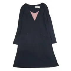 Chloe クロエ Vネック ポケット付き ワンピース チャコール系【中古】のサムネイル