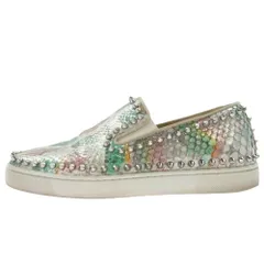 Christian Louboutin クリスチャンルブタン パイソン スパイク スタッズ スリッポン スニーカー マルチカラー系 39.5【中古】のサムネイル