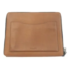 COACH コーチ 64822 レザー クラッチ タブレットケース セカンドバッグ ブラウン系【中古】