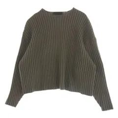 FEAR OF GOD フィアオブゴッド ESSENTIALS エッセンシャルズ ラバーロゴ ケーブル ニット セーター カーキ系 S【中古】