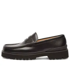 クラークス メンズ シューズ スリッポン・ローファー Clarks Originals Yukoner Penny Loafer Black Leather ブラック