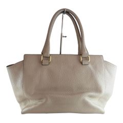 FURLA ジョアン シボ革 トートバッグ ベージュ系 A4可 通勤 通学 