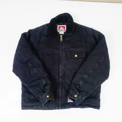 CO5445	BEN DAVIS ベンデイビス 中綿ジャケット サイズM ヴィンテージ加工 ブラック系