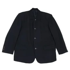 コムデギャルソンオムCOMME des GARCONS HOMME ウールニットカラー切替ジャケット 紺M位
