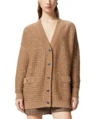 ピンコ レディース アウター カーディガン PINKO Mezzo Cardigan Beige Chanterelle ベージュのサムネイル