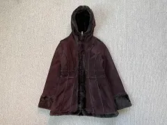 Hawke ヴィンテージ ブラウン スウェード ファーライニング ムートン ジップアップ J03782