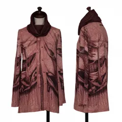 ジャンポールゴルチエファムJean Paul GAULTIER FEMME ニットカーディガン転写プリントタートルネックカットソー エンジ40のサムネイル