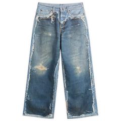 TATOO STUDIO YAMADA RIPPED WIDE STRAIGHT - メルカリ