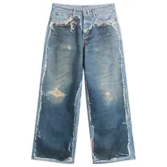アクネ ストゥディオズ メンズ ボトムス デニムパンツ プリント ジーンズ Acne Studios 1981 Trompe l oeil Skeleton Print Jeans Mid Blueのサムネイル