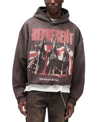 リプレゼント メンズ アウター パーカー・スウェット ロゴ Represent Dream On Tour Logo Hoodie Nero