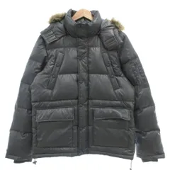 ペンフィールド Penfield フーデッドダウンジャケット ミドル ハーフ丈 裾ドローコード フェイクファー付きフード M グレー /ML ■GY61のサムネイル