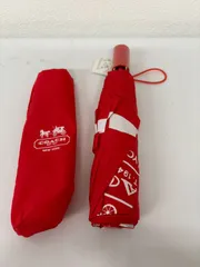 コーチ COACH 折りたたみ傘 アンブレラ レッド 赤 未使用 コンパクト傘 ケース付き