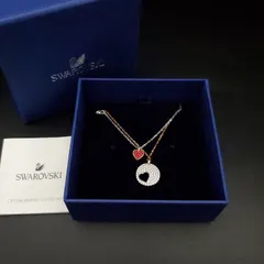 SWAROVSKI スワロフスキー Crystal Wishes ペンダントセット ネックレス 2連 パヴェ ハート クリスタル ラインストーン シルバーカラー ローズゴールド 箱付き 上品 可愛い きらきら 輝き フェミニン エレガント ギフト プレゼント