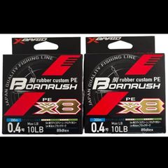 BORN RUSH PE x8 300m 0.4号 10LB 2セット - メルカリ