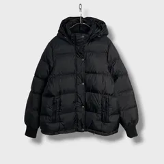 ☆American Eagle☆ダックダウンジャケット☆フード付き☆アメリカンイーグル☆黒☆M☆D26Mのサムネイル
