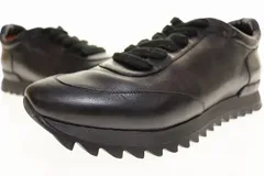 ウノピュウノウグァーレトレ 1PIU1UGUALE3 × 181 BLACK SHARK SIZE 43 コラボ シャークソール レザーシューズ スニーカー ブラック 【ブランド古着ベクトル】【中古】●▲■250401のサムネイル