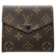 ルイヴィトン LOUIS VUITTON ポルトモネビエカルトクレディ 三つ折り財布 モノグラム キャンバス M61660 ブラウン 8907AH 旧型【中古】