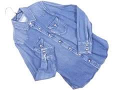 BLUE BLUE ブルーブルー デニム シャツ size1/青 ■◇ レディース