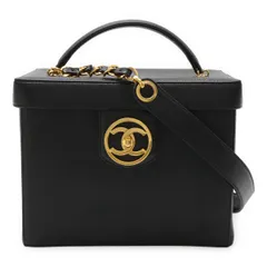 CHANEL シャネル ココマーク バニティバッグ ハンドバッグ コスメポーチ メイクボックス 2WAY ショルダーバッグ キャビアスキン ブラック 黒 A01999