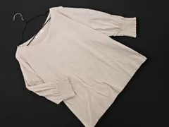 ofuon オフオン ボートネック 袖 ギャザー カットソー size38/ベージュ ■◇ レディース