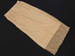 earth music&ecology アースミュージック＆エコロジー シフォン プリーツ ストライプ ロング スカート sizeF/オレンジ ■◇ レディース