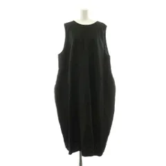 ネストローブ nest Robe ブラックリネン バックVネックノースリーブワンピース ロング マキシ 麻 F 黒 ブラック 01222-1194 /KU