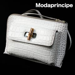 Modaprinciple モーダプリンチペ モザイク レザー長財布 ベージュ 