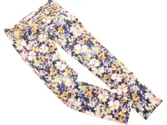 BEAUTY & YOUTH ビューティ&ユース ユナイテッドアローズ 花柄 ストレッチ スキニー パンツ sizeM/紺ｘ黄ｘ白 ■◇ レディース