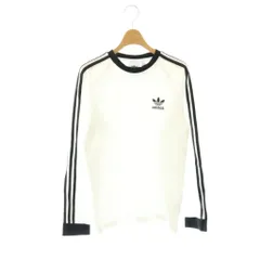 アディダスオリジナルス adidas originals IA4879 ADICOLOR CLASSICS 3-STRIPES LONG SLEEVE T-SHIRT ロンT ロゴ刺繍 S ホワイト /MY ■OS