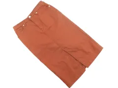 nano universe ナノユニバース スリット タイト スカート size36/茶 ■◇ レディース