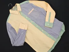 Munsingwear マンシングウェア ストライプ ボタンダウン 長袖 シャツ size3/黄ｘ緑ｘ青 ■◇ メンズのサムネイル