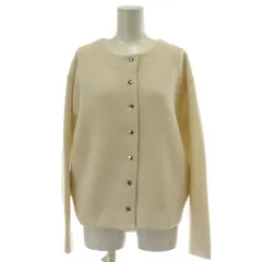 ナチュラルビューティーベーシック NATURAL BEAUTY BASIC 25AW FOX接結ニットジャケット カーディガン F アイボリー ラウンドネック 長袖 スナップボタン 0175275810 /GG
