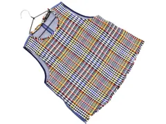 ZARA basic ザラ ベーシック ツイード ベスト sizeS/紺 ■◇ レディース