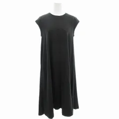 チャンピオン CHAMPION BEAMS BOY 別注 Aラインロングワンピース ノースリーブ ロゴ刺繍 S 黒 ブラック CWSP335 /FF