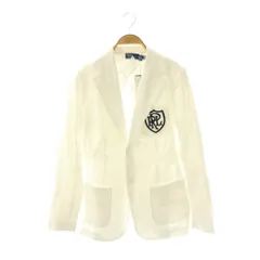 ポロ ラルフローレン POLO RALPH LAUREN 近年モデル ロゴクレスト コットンジャージー ブレザー ジャケット テーラード 0 白 /NR ■OSのサムネイル