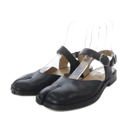 マルタンマルジェラ 22 Martin Margiela 22 メゾンマルジェラ タビ TABI 足袋 ストラップサンダル フラット レザー 38 ブラック /YO35のサムネイル