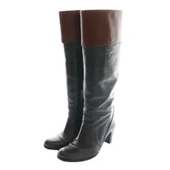 ベレット VERETTO ロングブーツ 37 黒 ブラック 茶 ブラウン /SS ■OS ■GY57