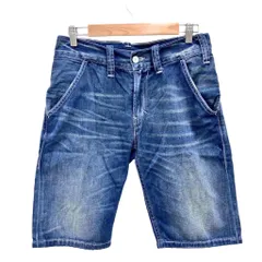 リーバイス Levi's 523 デニム ショートパンツ W30 インディゴブルー ショート丈 ウォッシュ加工 スラッシュポケット /TZ ■GY60のサムネイル