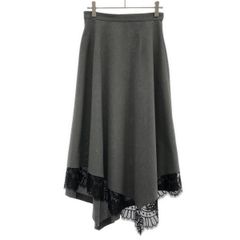 AKANE UTSUNOMIYA 아카네 우츠노미야 STUDIOUS별주 lace hem skirt 레이스 헴 스커트 SAO-FSK101-3002 그레이 36
