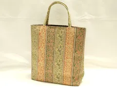 平和屋着物▼和装小物　和装バッグ　ハンドバッグ　鳳凰蔦草間道　逸品　AABH4351ay