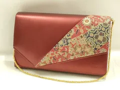 平和屋着物▼和装小物　和装バッグ　ハンドバッグ　クラッチバッグ　切嵌　花　金彩　マグネット式　逸品　AABH4361ay