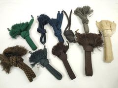 平和屋着物▼男性　和装小物　羽織紐まとめて10点　夏物あり　茶 緑 紺 消墨色 黒緑色　逸品　DABD7490zzz
